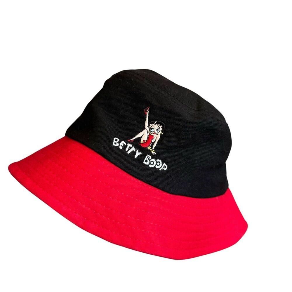 Classic Bucket Hat Betty Boop‎ Cap Red And Black 2021 Cute